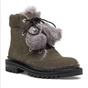 ♦️ Jimmy Choo Elba Boot Mink Suede - Green 35.5